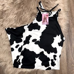 Molly Green Cow Print Dress
